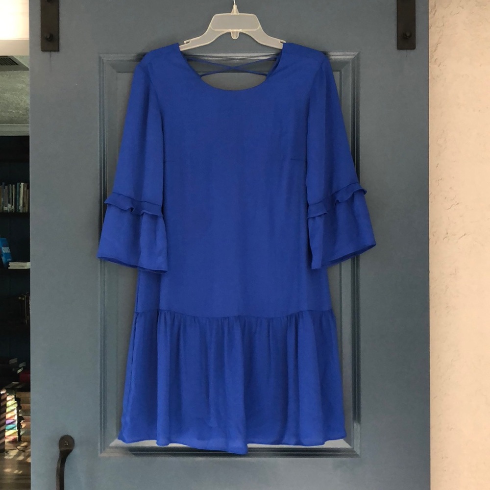 Bright Blue Above Knee Dress